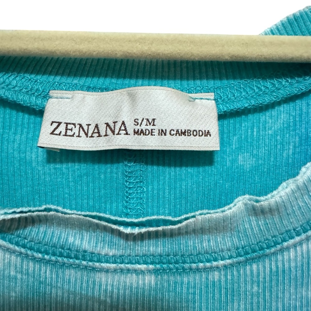 Zenana Outfitters Blue Short Sleeve Tee NWOT - Picture 2 of 7